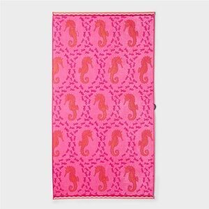 New Roller Rabbit x Target Terry Cotton Seahorse Sea Life Beach Towel